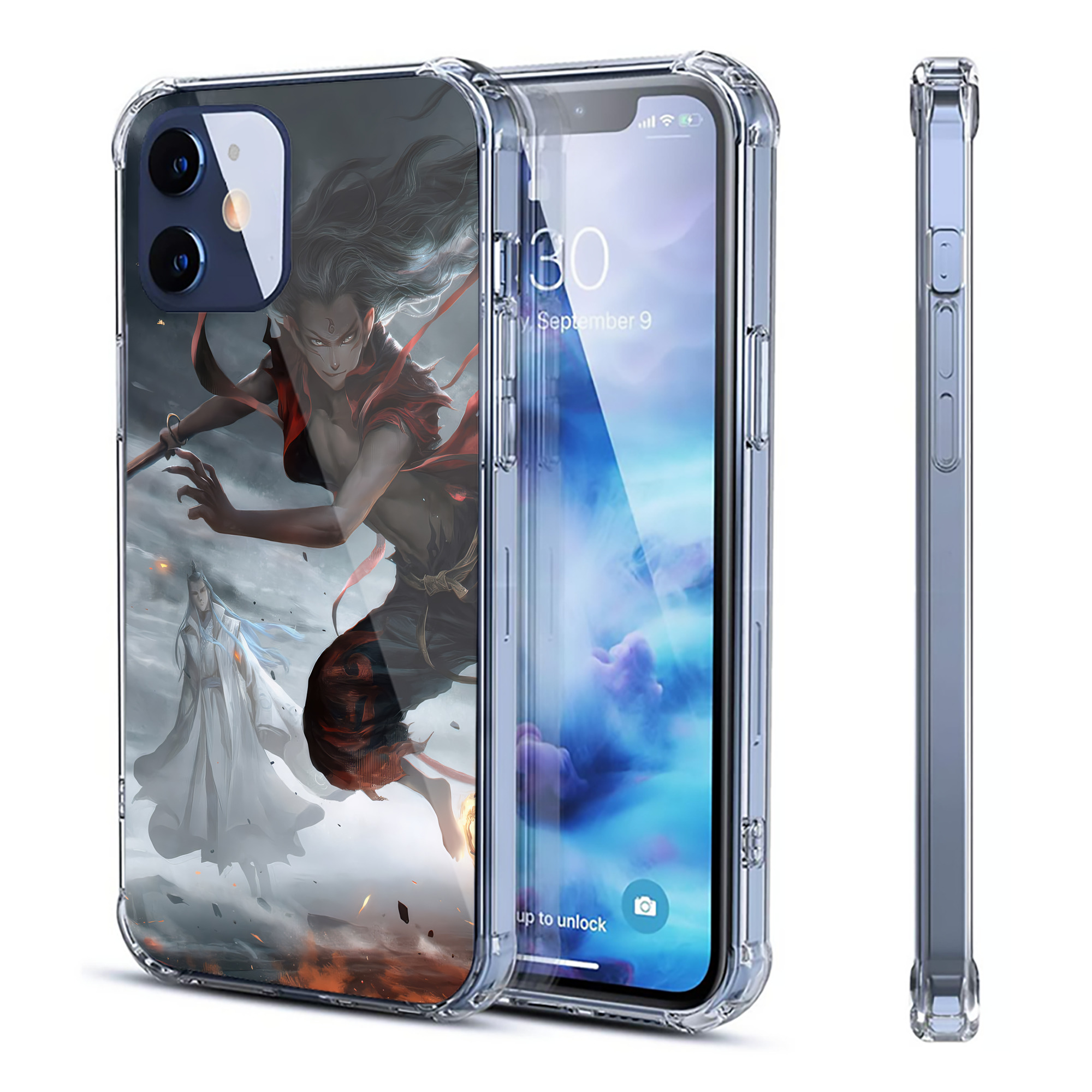 （画像用） Ne Zha 2 ナタ 魔童の大暴れ 【iPhone 12シリーズ対応】透明スマホケース（クリアソフトケース）